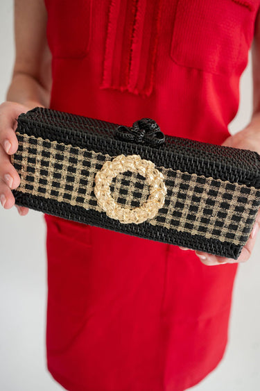 Black Colette - Gold Gingham Band - Large Wreath - Lisi Lerch