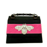 Black Lulu-Black Handle- Pink Velvet Band XL RS Bee- Sample Sale- Final Sale - Lisi Lerch