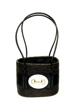 Black Medium Charlotte with Blk Flat Bow/White Oval/Small Snaffle- Sample Sale- Final Sale - Lisi Lerch