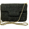 Black Metallic Tweed Chain Bag- Sample Sale- Final Sale - Lisi Lerch