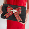 Black Molly - Red Tartan Bow with Tails- Small RS Bee - Lisi Lerch
