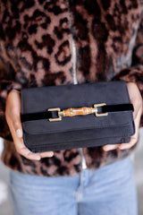 Black Ruby Suede - Velvet Band - Long Toggle - Lisi Lerch