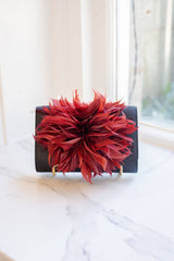 Black Scallop Ruby - Feather Clutch - Lisi Lerch