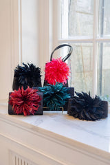 Black Scallop Ruby - Feather Clutch - Lisi Lerch