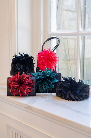 Black Scallop Ruby - Feather Clutch - Lisi Lerch