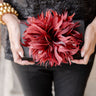 Black Scallop Ruby - Feather Clutch - Lisi Lerch