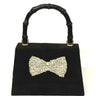 Black Suede Lulu with Black Handle- RS Silver Bow- Sample Sale- Final Sale - Lisi Lerch