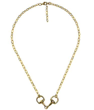 Blair Snaffle Gold Charm Necklace - 18k Gold Plated - Lisi Lerch