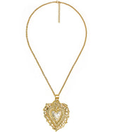 Bleeding Heart Charm Necklace - 18k Plated Necklace - Lisi Lerch