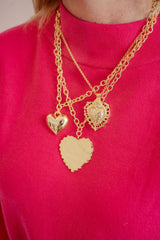 Bleeding Heart Charm Necklace - 18k Plated Necklace - Lisi Lerch