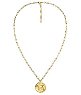 Bulldog 3D Disc Coin Necklace - 18k Gold Plated - Lisi Lerch