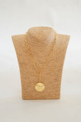 Bulldog 3D Disc Coin Necklace - 18k Gold Plated - Lisi Lerch