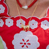 Bulldog Body - 3D Gold Charm Necklace - 18k Gold Plated - Paperclip Chain - Lisi Lerch