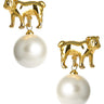 Bulldog Drop Stud Earring - 18k Gold Plated - Lisi Lerch