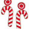 Candy Cane Beaded Earring - Lisi Lerch