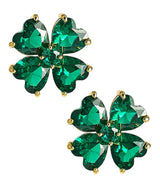 Catherine - Clover Stone Stud Earring - 18k Gold Plated - Darby Clark Collection - Lisi Lerch