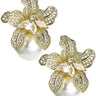 Charlotte Studs - Rhinestone & Pearl Stud - 18k Gold Plated - Kristin Kennedy Collection - Lisi Lerch