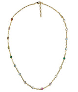 Chloe Bezel Necklace - 18k Gold Plated - Darby Clark Collection - Lisi Lerch