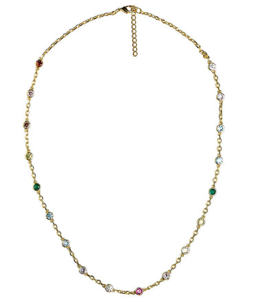 Chloe Bezel Necklace - 18k Gold Plated - Darby Clark Collection - Lisi Lerch