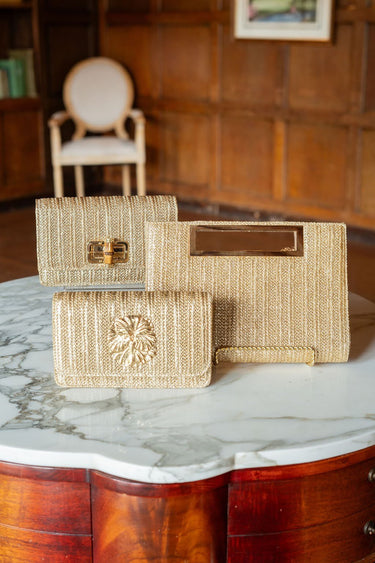 Chloe Clutch - Gold Straw - Lisi Lerch