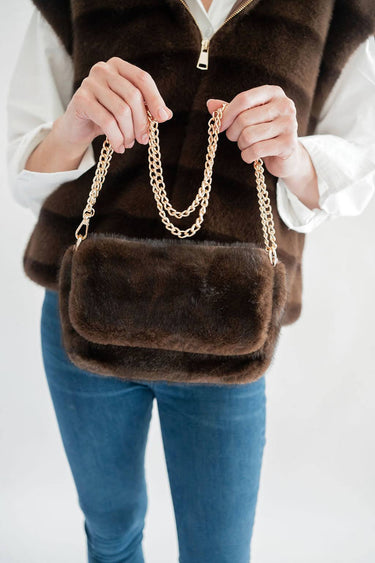 Claire Faux Fur Foldover Handbag - Lisi Lerch