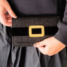 Coco Clutch - Black Velvet Band with Gold Buckle - Lisi Lerch