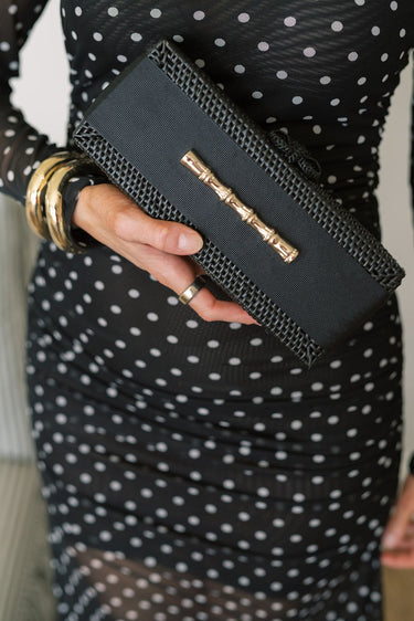Colette Black - Black Band with Small Bamboo Bar - Lisi Lerch