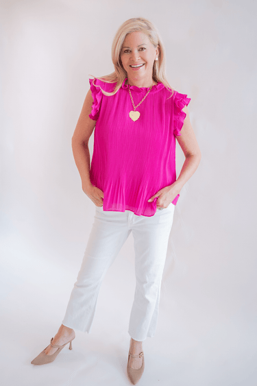 Dallas - Ruffle heart necklace - 18k Gold Plating - Lisi Lerch