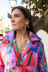 Delaney Tassel Stud Earring - 18k Gold Plated - Lisi Lerch