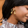 Delaney Tassel Stud Earring - 18k Gold Plated - Lisi Lerch