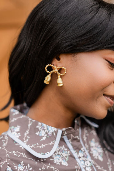 Delaney Tassel Stud Earring - 18k Gold Plated - Lisi Lerch