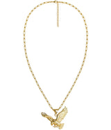 Eagle Paper Clip Chain Necklace - 18k Gold Plated - Lisi Lerch