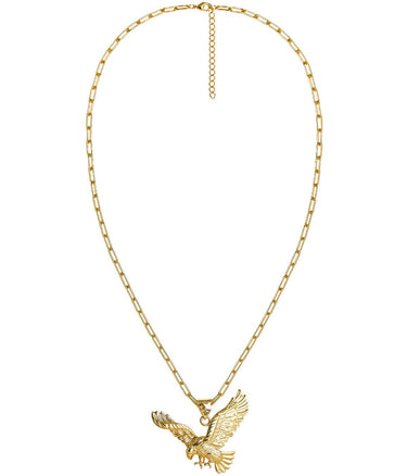 Eagle Paper Clip Chain Necklace - 18k Gold Plated - Lisi Lerch