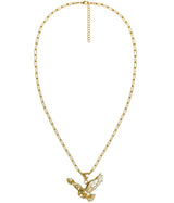 Eagle Paper Clip Chain Necklace - 18k Gold Plated - Lisi Lerch
