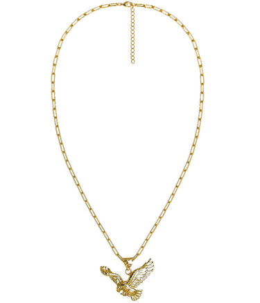 Eagle Paper Clip Chain Necklace - 18k Gold Plated - Lisi Lerch