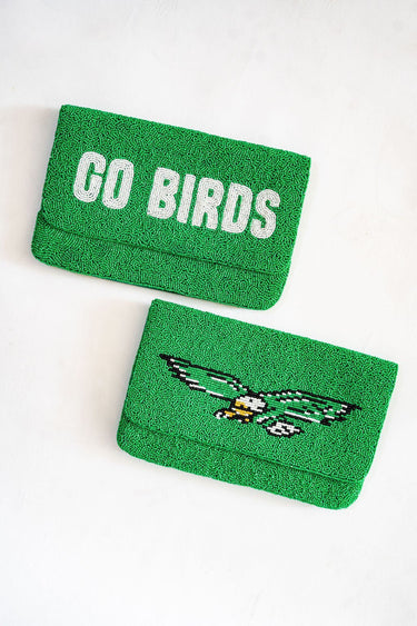 Eagle/Go Birds - Beaded Clutch - Lisi Lerch