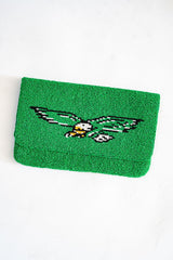 Eagles Bird - Green Beaded Clutch - Lisi Lerch
