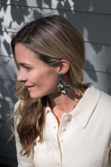 Eagles Body - Fabric Backed Earrings - Lisi Lerch