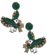 Eagles Body - Fabric Backed Earrings - Lisi Lerch