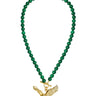 Eagles Green Malachite Beaded Necklace - 18k Gold Plated - Lisi Lerch