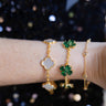 Elle - Mother of pearl Clover Adjustable Bracelet 18k Gold Plated - Darby Clark Collection - PreOrder - 11/20 - Lisi Lerch