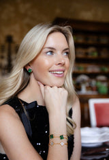 Elle - Mother of pearl Clover Adjustable Bracelet 18k Gold Plated - Darby Clark Collection - PreOrder - 11/20 - Lisi Lerch