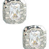 Emilia - Large Rectangle Textured Bezel Earring - 18k Gold Plated - Darby Clark Collection - Lisi Lerch
