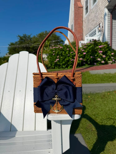 Emory - Navy Fluffy Bow- 3D Anchor - Lisi Lerch