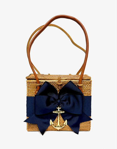 Emory - Navy Fluffy Bow- 3D Anchor - Lisi Lerch