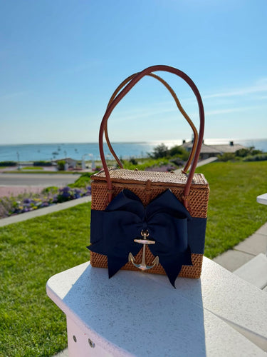 Emory - Navy Fluffy Bow- 3D Anchor - Lisi Lerch