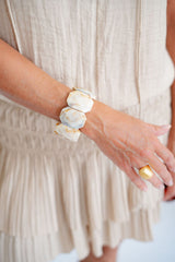 Esme Acrylic Stretchy Cuff Bracelet - Lisi Lerch