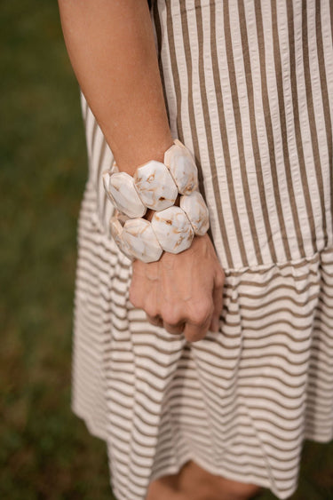 Esme Acrylic Stretchy Cuff Bracelet - Lisi Lerch