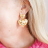 Fallen - Hammered Gold Heart Earring - 18k Gold Plated - Lisi Lerch