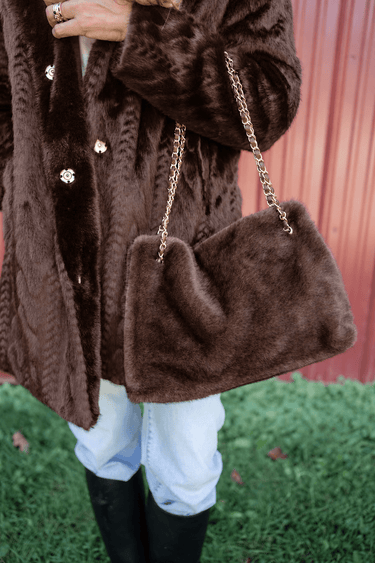 Faye Faux Fur Handbag Tote - Lisi Lerch